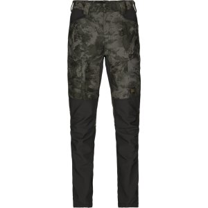 Kalhoty Härkila NOCTYX camo silent AXIS MSP®Black, barva: tmavá kamufláž, velikost: 52